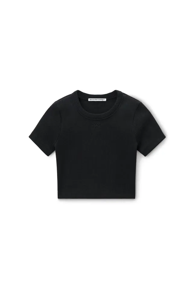 Alexander Wang Tops and Shirts Women Embossed Logo Cropped Top