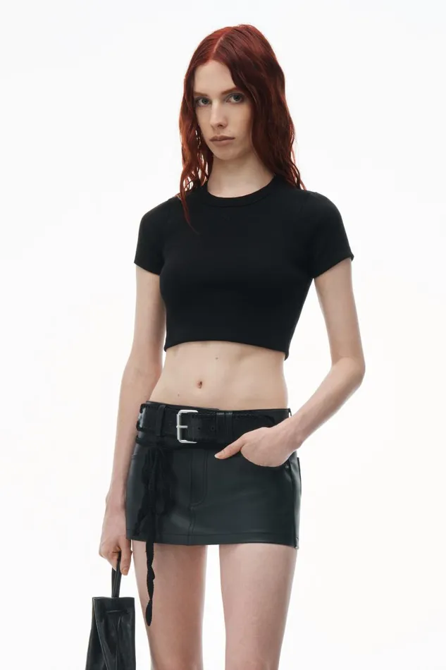 Alexander Wang Tops and Shirts Women Embossed Logo Cropped Top