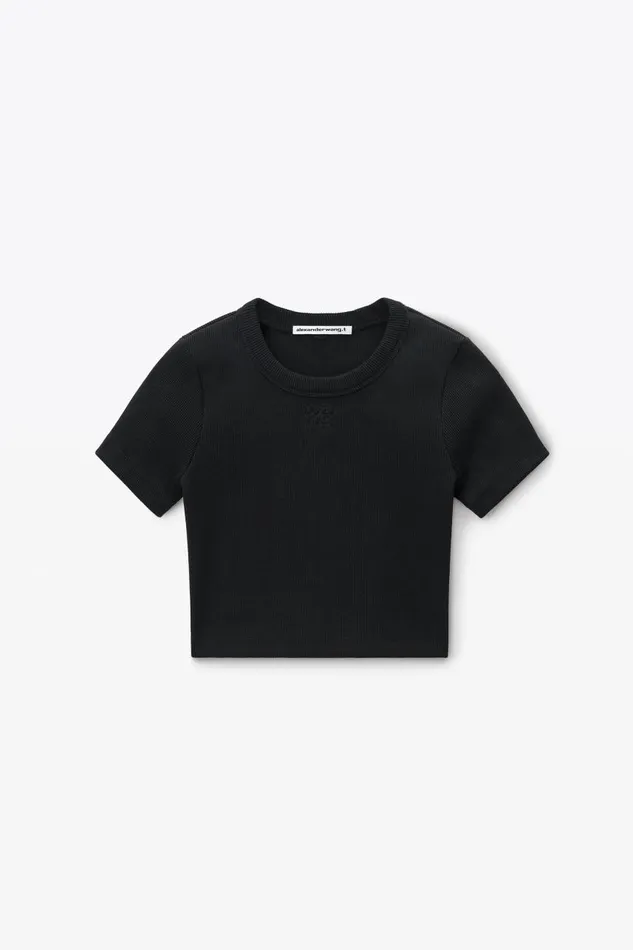 Alexander Wang Tops and Shirts Women Embossed Logo Cropped Top