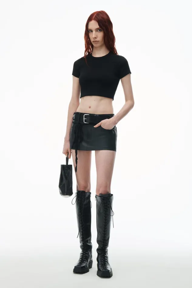 Alexander Wang Tops and Shirts Women Embossed Logo Cropped Top