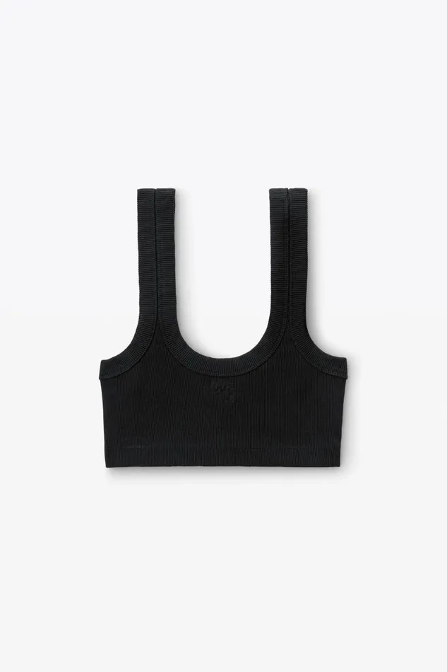 Alexander Wang Tops and Shirts Women Embossed Logo Tank Bra