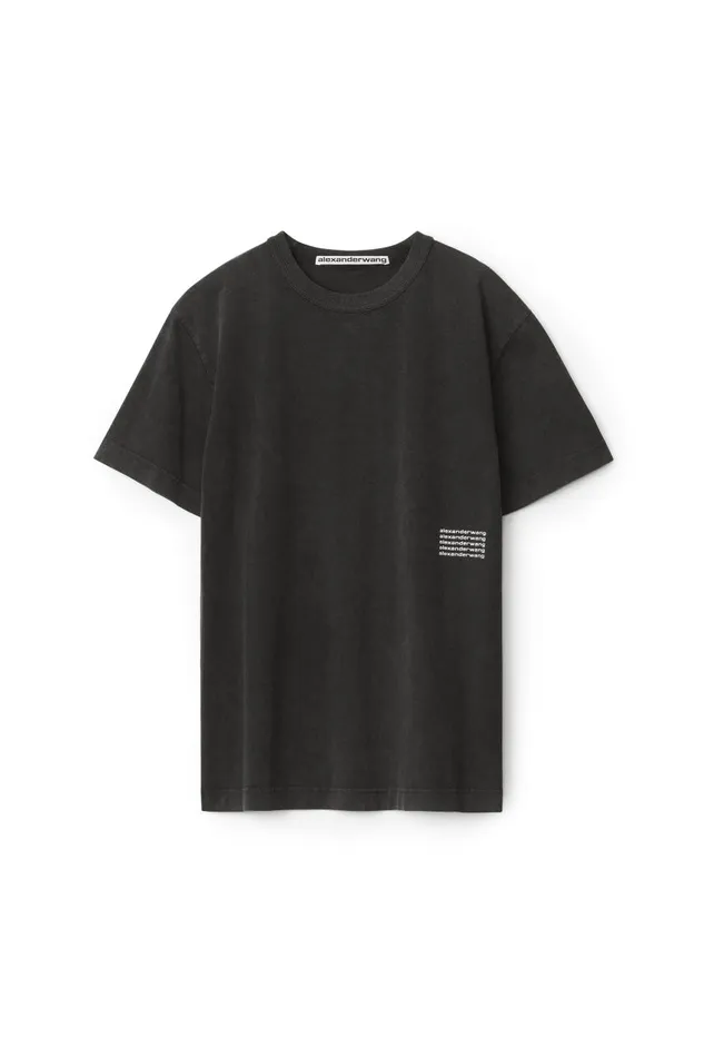 Alexander Wang Tops UnisexWomenMen Acid Wash Tee In High Twist Jersey