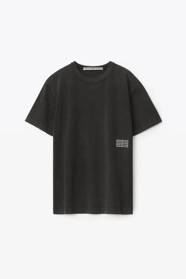 Alexander Wang Tops UnisexWomenMen Acid Wash Tee In High Twist Jersey
