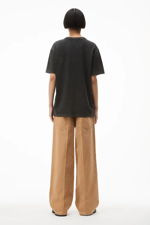 Alexander Wang Tops UnisexWomenMen Acid Wash Tee In High Twist Jersey