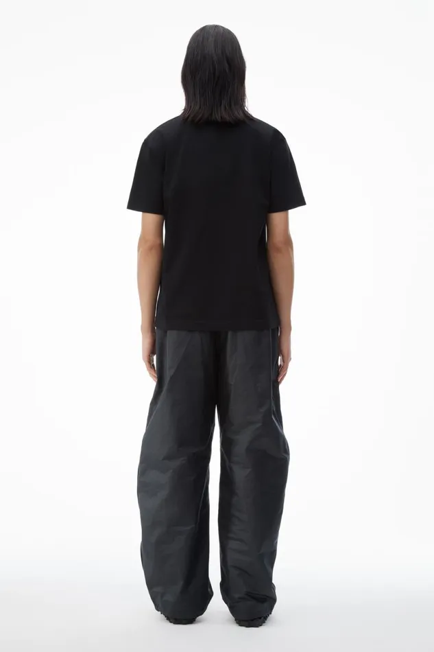 Alexander Wang UnisexWomenMen Unisex Tee With Distressed Logo In Cotton Jersey