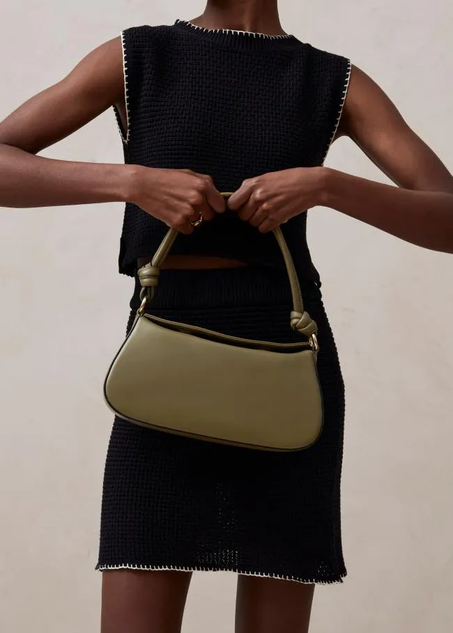 ALOHAS Bags The Curl Knot 8211 Green Leather Handbag 8211 Women