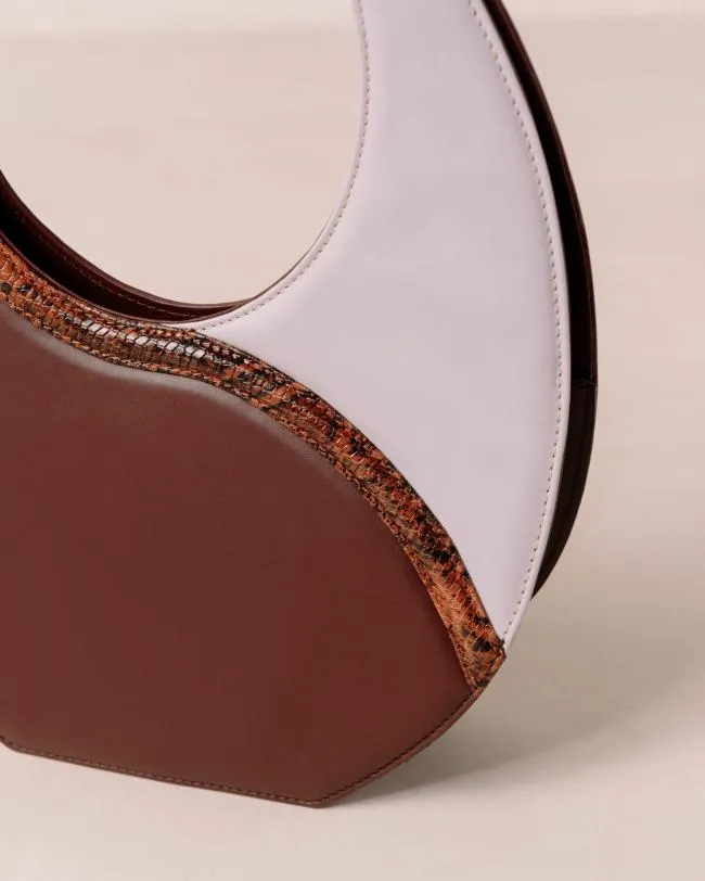 ALOHAS Bags The O Venti Indo 8211 Brown And Mauve Leather Bag 8211 Women
