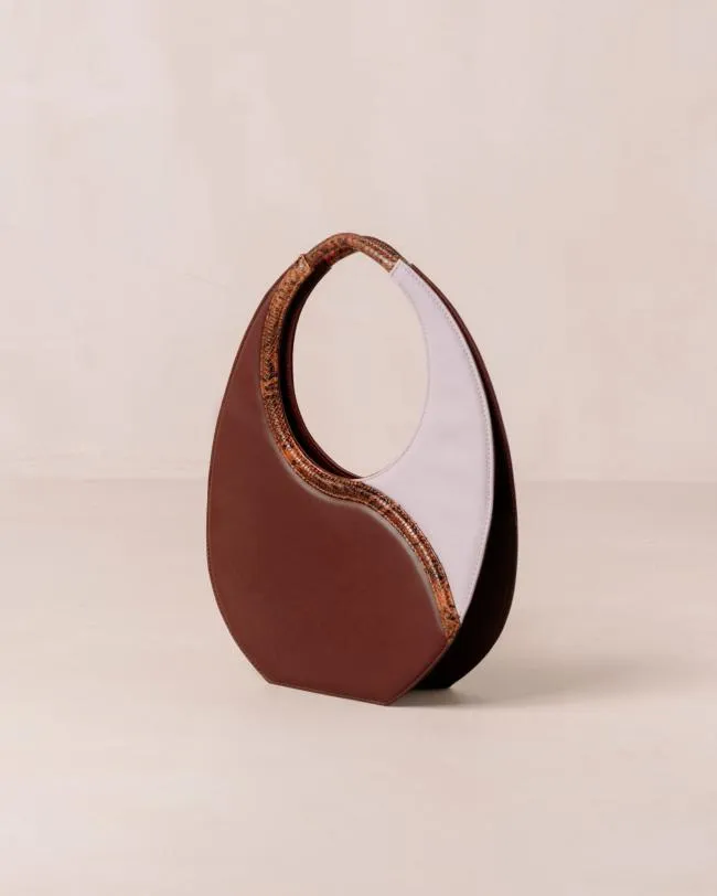 ALOHAS Bags The O Venti Indo 8211 Brown And Mauve Leather Bag 8211 Women