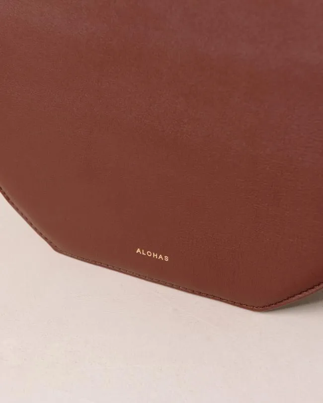 ALOHAS Bags The O Venti Indo 8211 Brown And Mauve Leather Bag 8211 Women