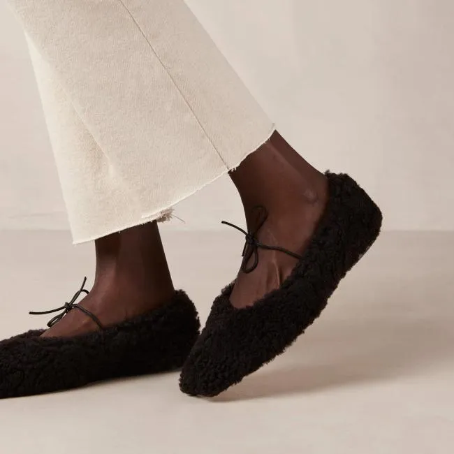 ALOHAS Ballet Flats Sway Furry 8211 Brown Fur Ballerinas 8211 Women