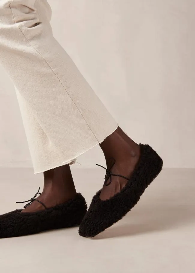 ALOHAS Ballet Flats Sway Furry 8211 Brown Fur Ballerinas 8211 Women