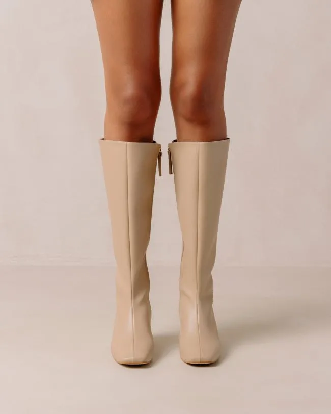 ALOHAS Boots Chalk 8211 Beige Vegan Leather Boots 8211 Women