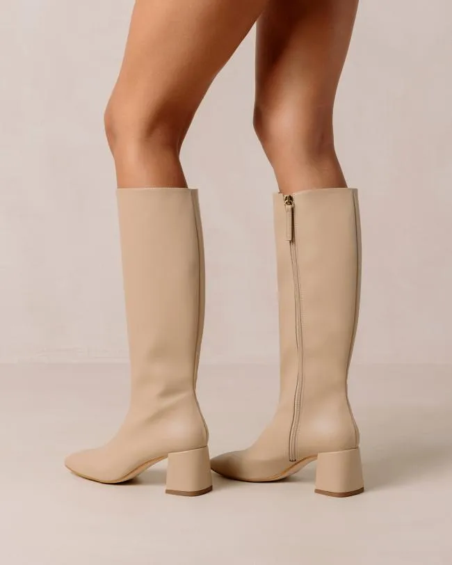 ALOHAS Boots Chalk 8211 Beige Vegan Leather Boots 8211 Women