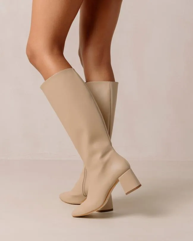 ALOHAS Boots Chalk 8211 Beige Vegan Leather Boots 8211 Women