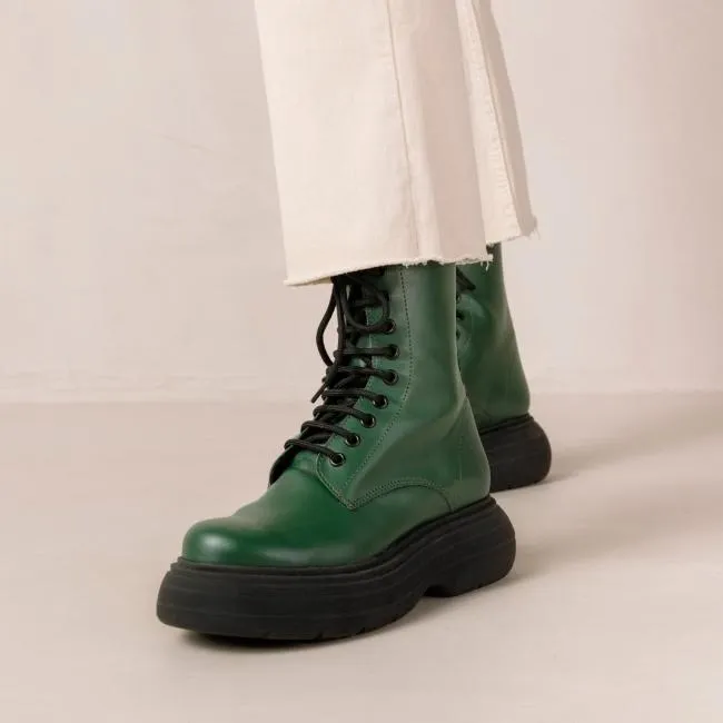 ALOHAS Boots Gouache 8211 Green Vegan Leather Boots 8211 Women