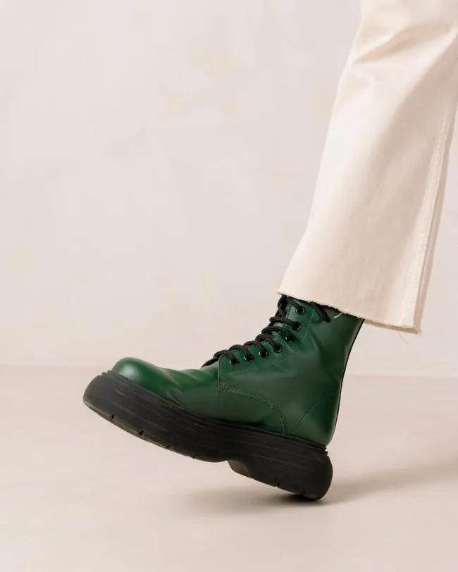 ALOHAS Boots Gouache 8211 Green Vegan Leather Boots 8211 Women