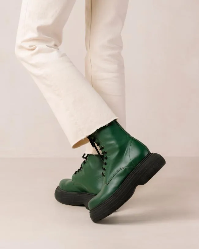ALOHAS Boots Gouache 8211 Green Vegan Leather Boots 8211 Women