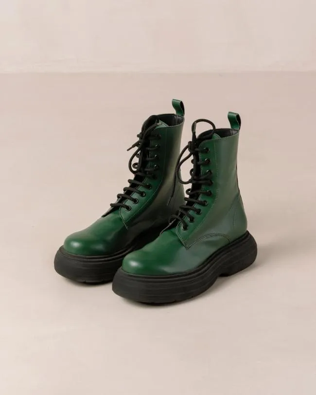 ALOHAS Boots Gouache 8211 Green Vegan Leather Boots 8211 Women