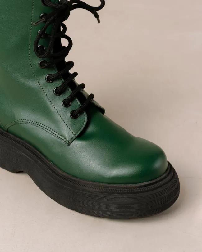 ALOHAS Boots Gouache 8211 Green Vegan Leather Boots 8211 Women
