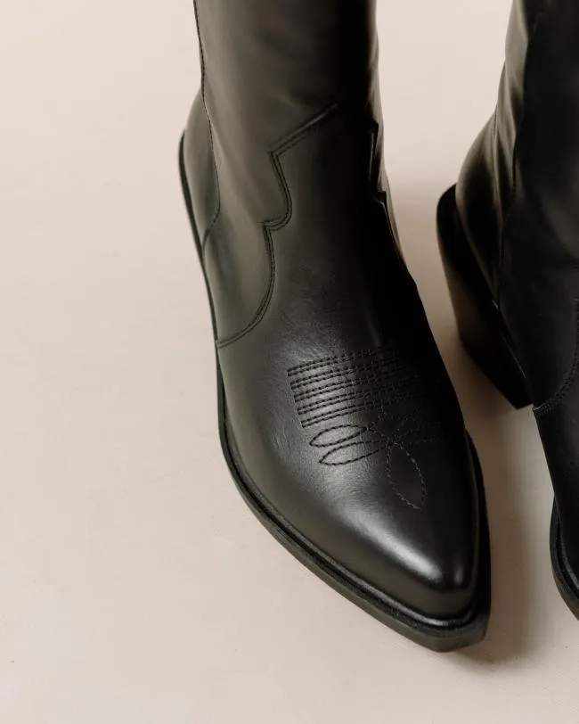 ALOHAS Boots Mount 8211 Black Leather Boots 8211 Women