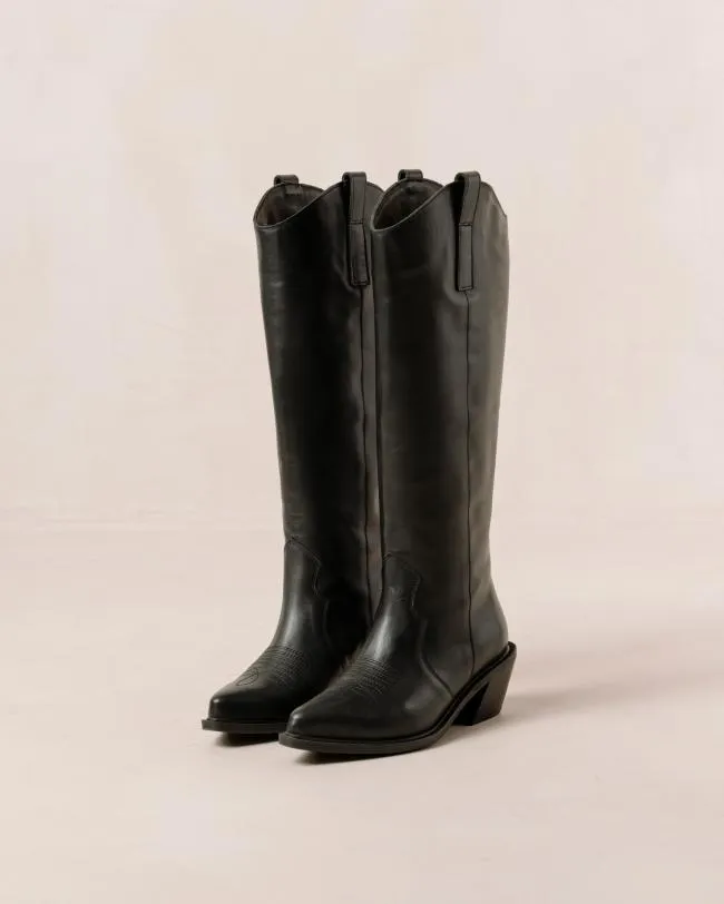 ALOHAS Boots Mount 8211 Black Leather Boots 8211 Women