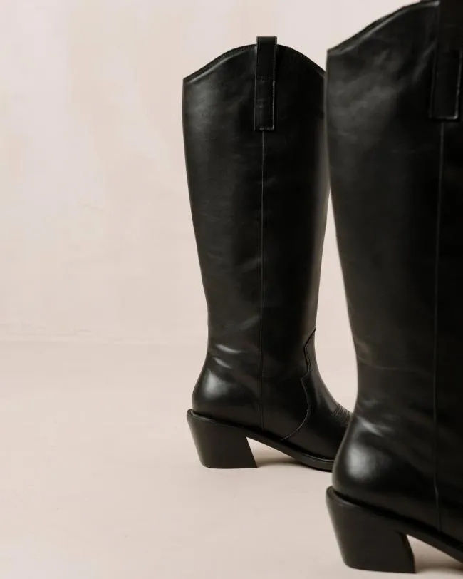 ALOHAS Boots Mount 8211 Black Leather Boots 8211 Women
