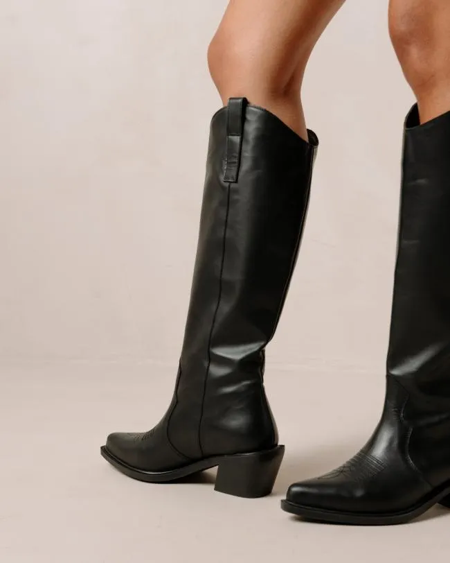 ALOHAS Boots Mount 8211 Black Leather Boots 8211 Women