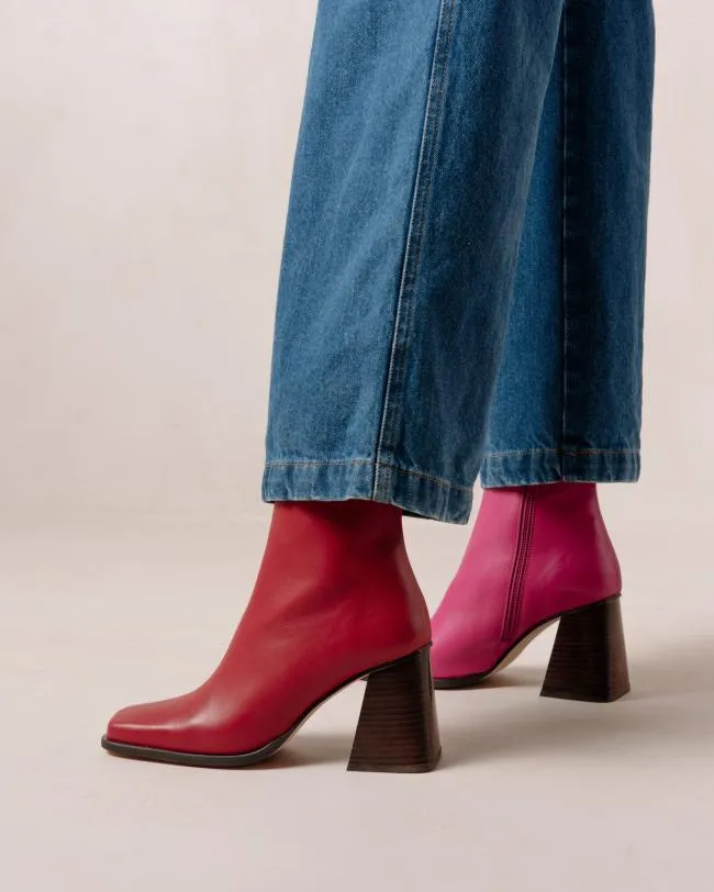 ALOHAS Boots South Bicolor 8211 Red And Pink Leather Boots 8211 Women