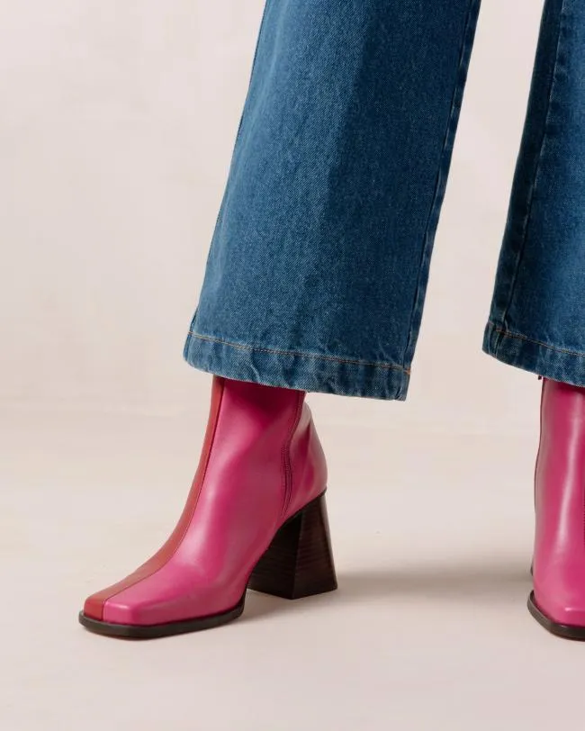 ALOHAS Boots South Bicolor 8211 Red And Pink Leather Boots 8211 Women