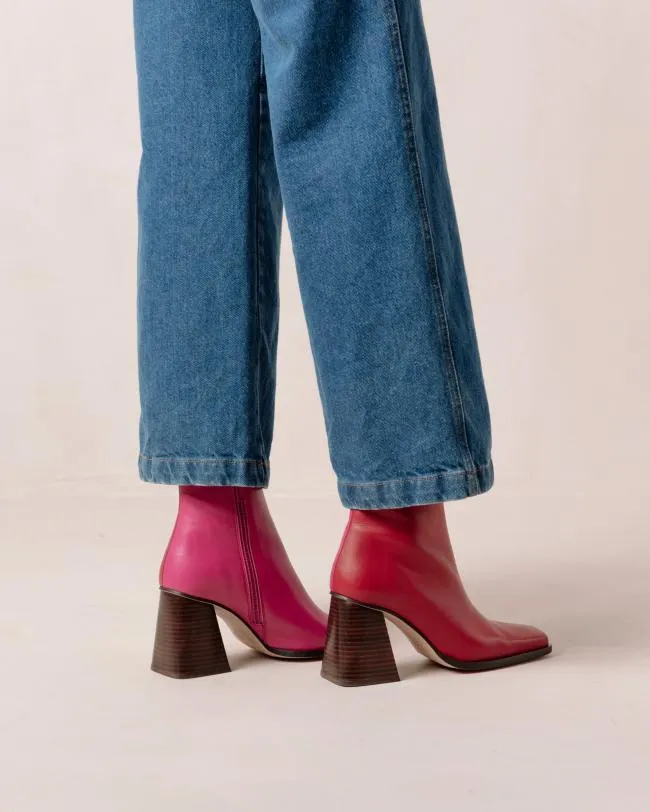 ALOHAS Boots South Bicolor 8211 Red And Pink Leather Boots 8211 Women