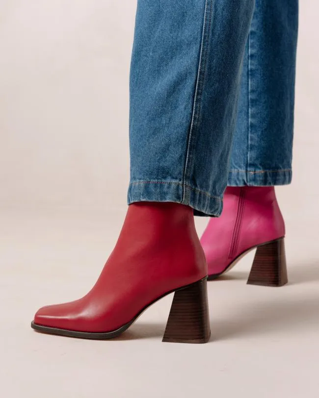 ALOHAS Boots South Bicolor 8211 Red And Pink Leather Boots 8211 Women