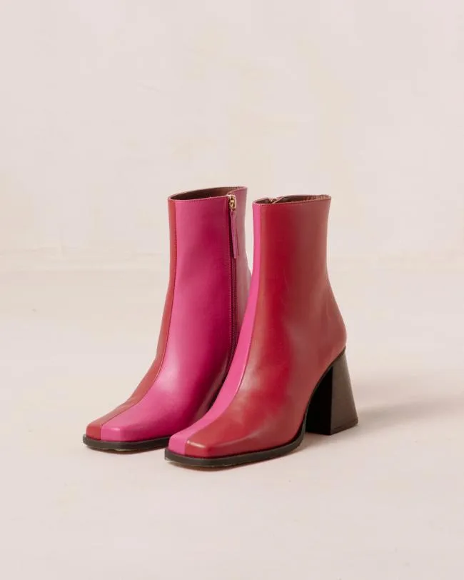 ALOHAS Boots South Bicolor 8211 Red And Pink Leather Boots 8211 Women