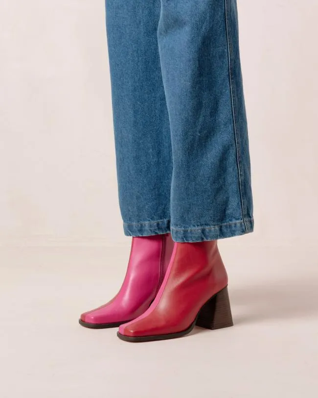ALOHAS Boots South Bicolor 8211 Red And Pink Leather Boots 8211 Women