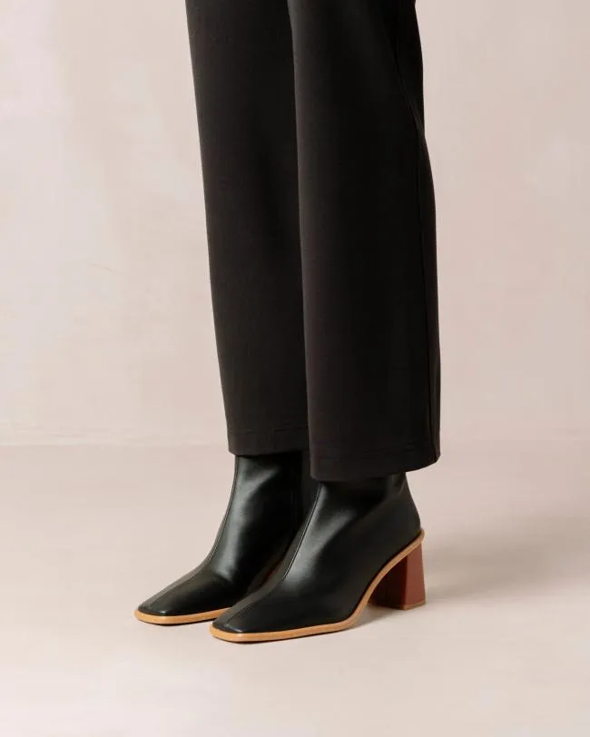 ALOHAS Boots West Cape Corn 8211 Black Vegan Leather Boots 8211 Women