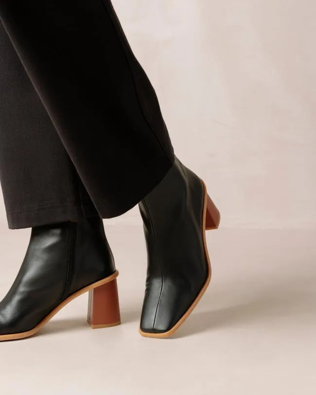 ALOHAS Boots West Cape Corn 8211 Black Vegan Leather Boots 8211 Women