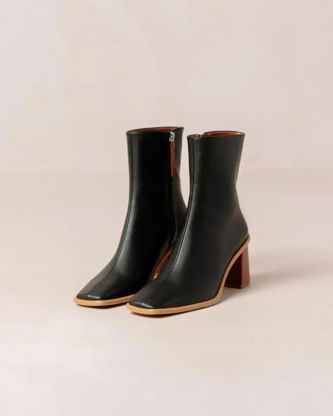 ALOHAS Boots West Cape Corn 8211 Black Vegan Leather Boots 8211 Women