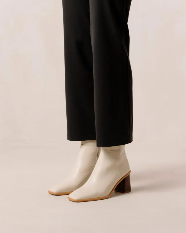 ALOHAS Boots West Vintage 8211 White Leather Boots 8211 Women