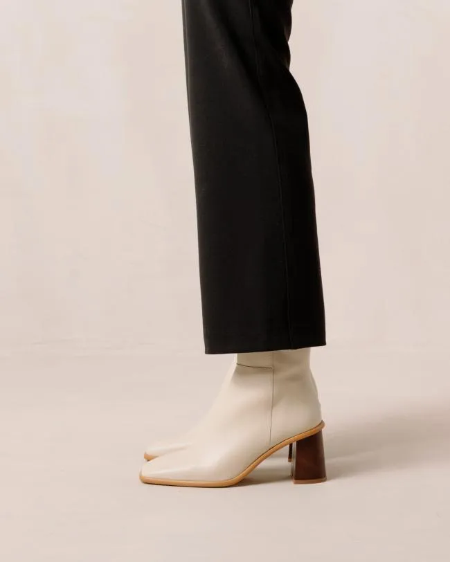 ALOHAS Boots West Vintage 8211 White Leather Boots 8211 Women