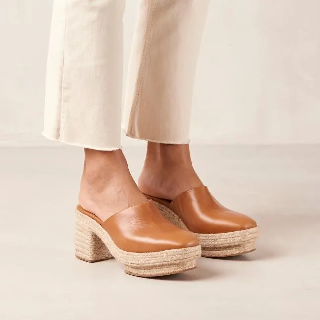 ALOHAS Clogs Pico 8211 Brown Leather Espadrilles 8211 Women