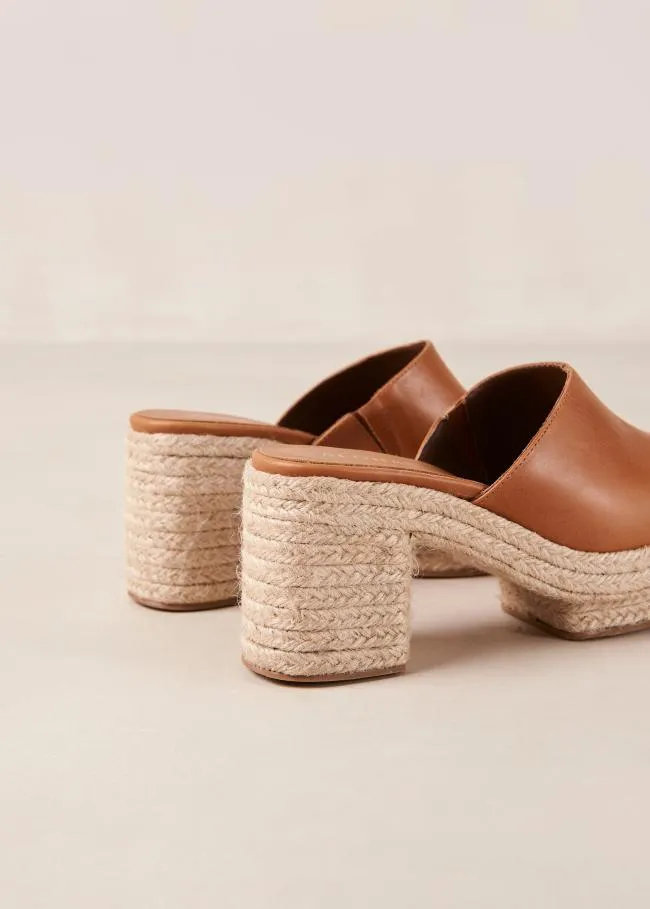 ALOHAS Clogs Pico 8211 Brown Leather Espadrilles 8211 Women