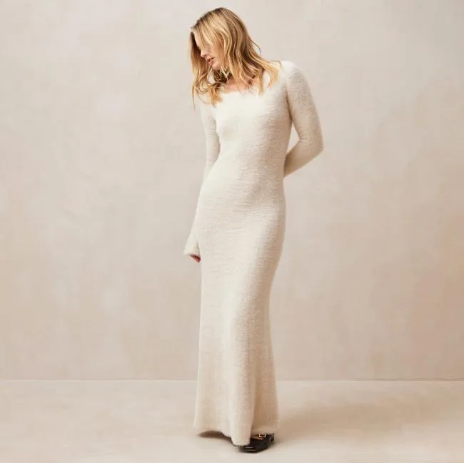 ALOHAS Dresses Snow 8211 Ecru Knitted Dress 8211 Women