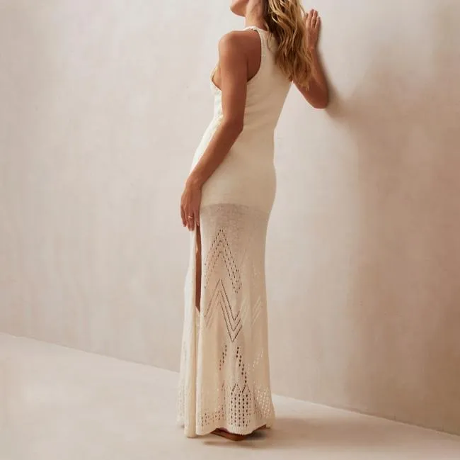 ALOHAS Dresses Sorrento 8211 White Knit Dress 8211 Women