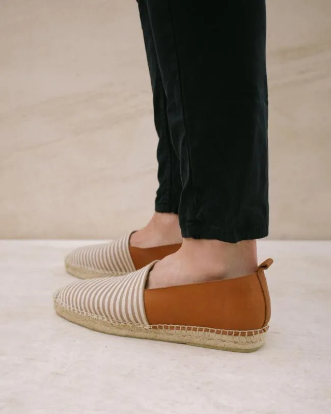ALOHAS Espadrilles Naval 8211 Brown Leather Espadrilles 8211 Women