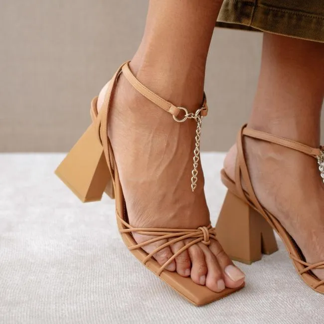 ALOHAS Heels Cactus 8211 Brown Leather Sandals 8211 Women