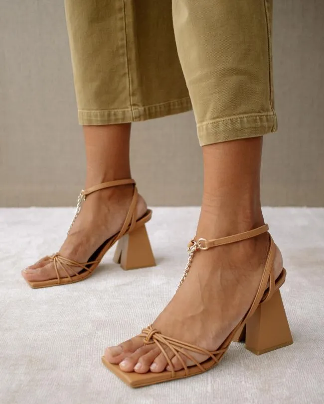 ALOHAS Heels Cactus 8211 Brown Leather Sandals 8211 Women
