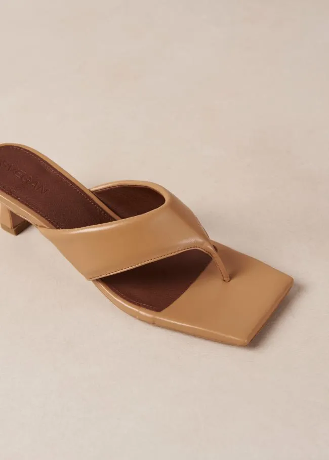 ALOHAS Heels Jolla 8211 Brown Vegan Leather Sandals 8211 Women