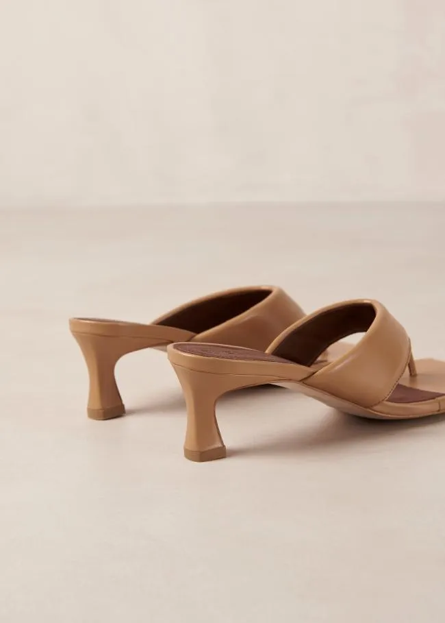 ALOHAS Heels Jolla 8211 Brown Vegan Leather Sandals 8211 Women