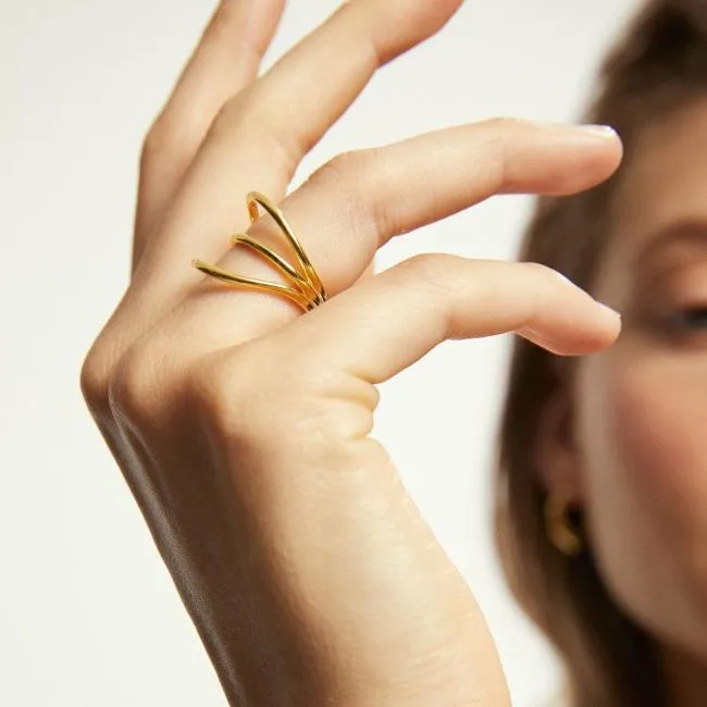 ALOHAS Jewelry Trilogy 8211 Gold Ring 8211 Women