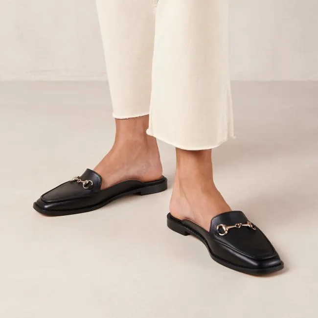 ALOHAS Loafers Kais 8211 Black Leather Mules 8211 Women
