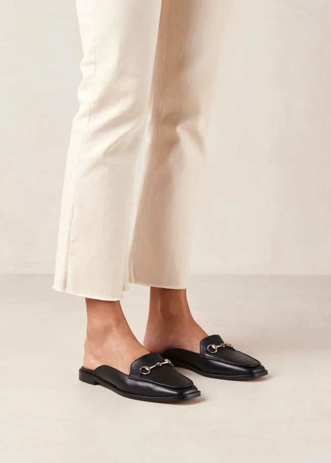 ALOHAS Loafers Kais 8211 Black Leather Mules 8211 Women